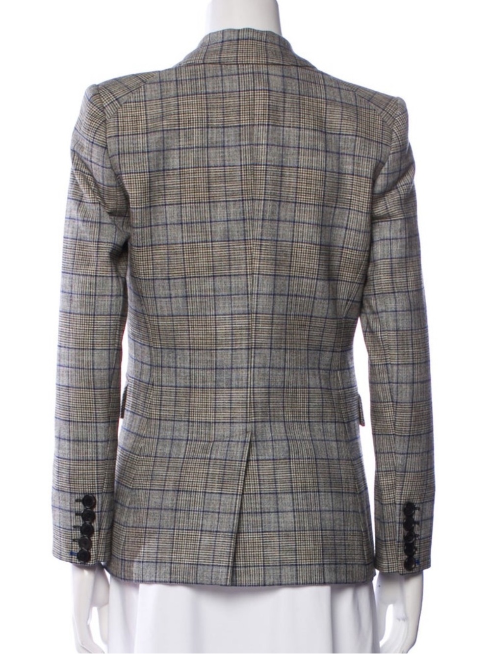 $698 Veronica Beard Gray/Grey Plaid Miller Dickey Blazer Jacket - Size 0 - Picture 8 of 16